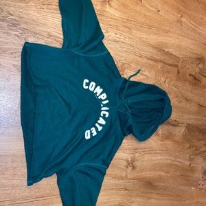 ‘Complicated’ crop top hoodie